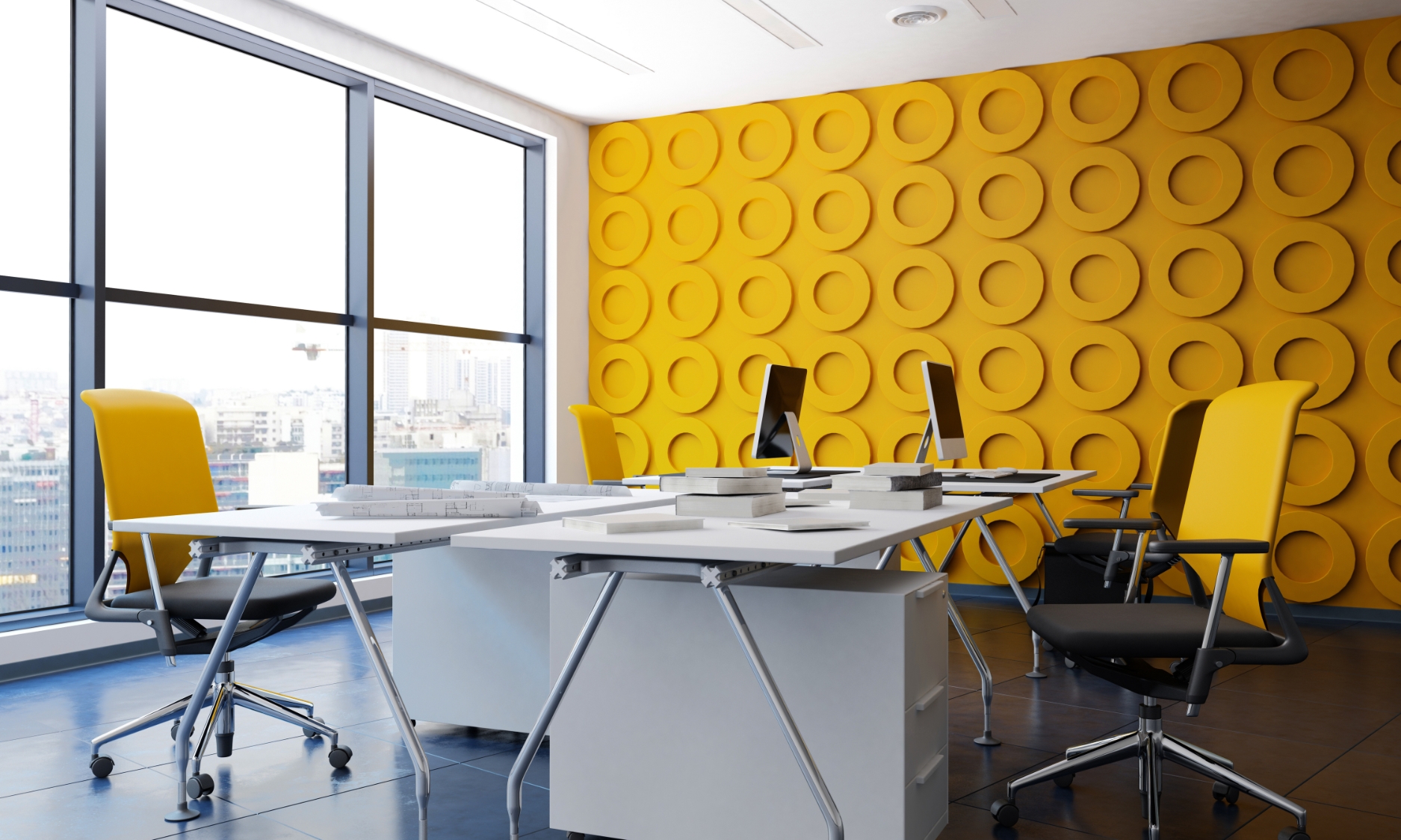 Daylight entering office space